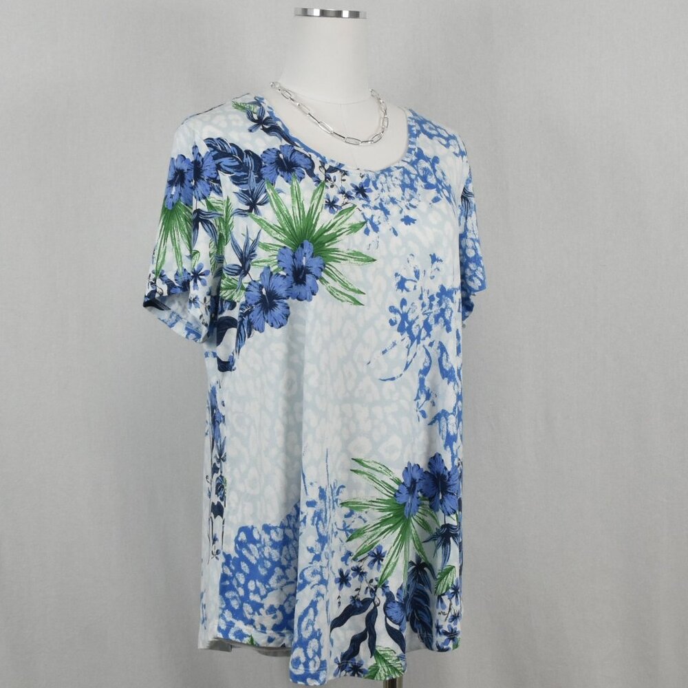 JM Collection short sleeve top Size L